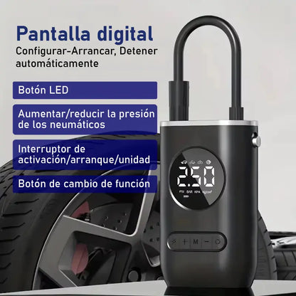 Inflador Portátil Inteligente – Potencia en tu mano, seguridad en segundos🦾