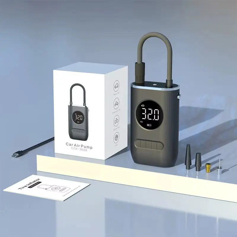 Inflador Portátil Inteligente – Potencia en tu mano, seguridad en segundos🦾