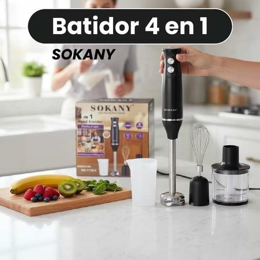 Batidora SOKANY 4 en 1 | Más potencia, más control, más resultados increíbles en tu cocina 🔪