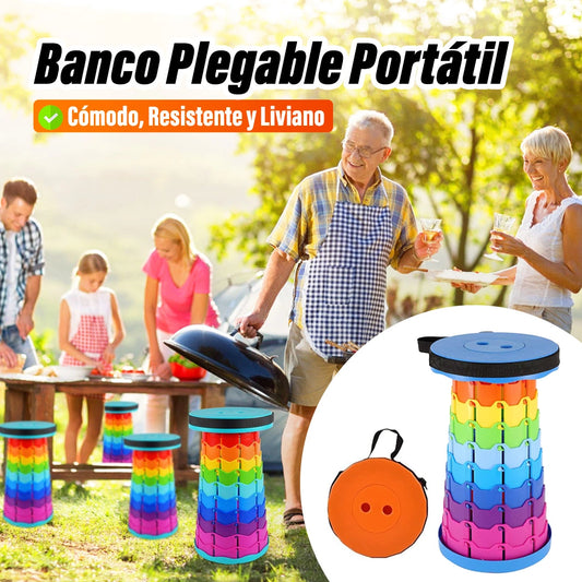 Banco Plegable Portátil - Cómodo, Resistente y Liviano