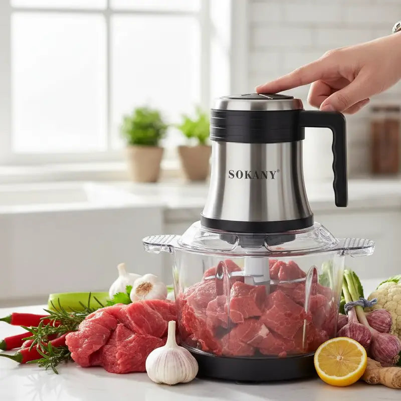SOKANY Wonder Chopper 600 W – Procesa alimentos con rapidez y gran capacidad🥩