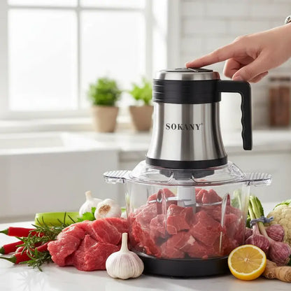 SOKANY Wonder Chopper 600 W – Procesa alimentos con rapidez y gran capacidad🥩